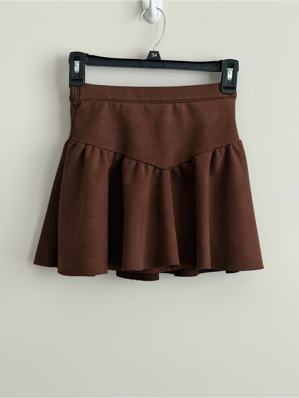 Janie and Jack Rich Brown Sueded Ruffle Skirt Girls Size 8